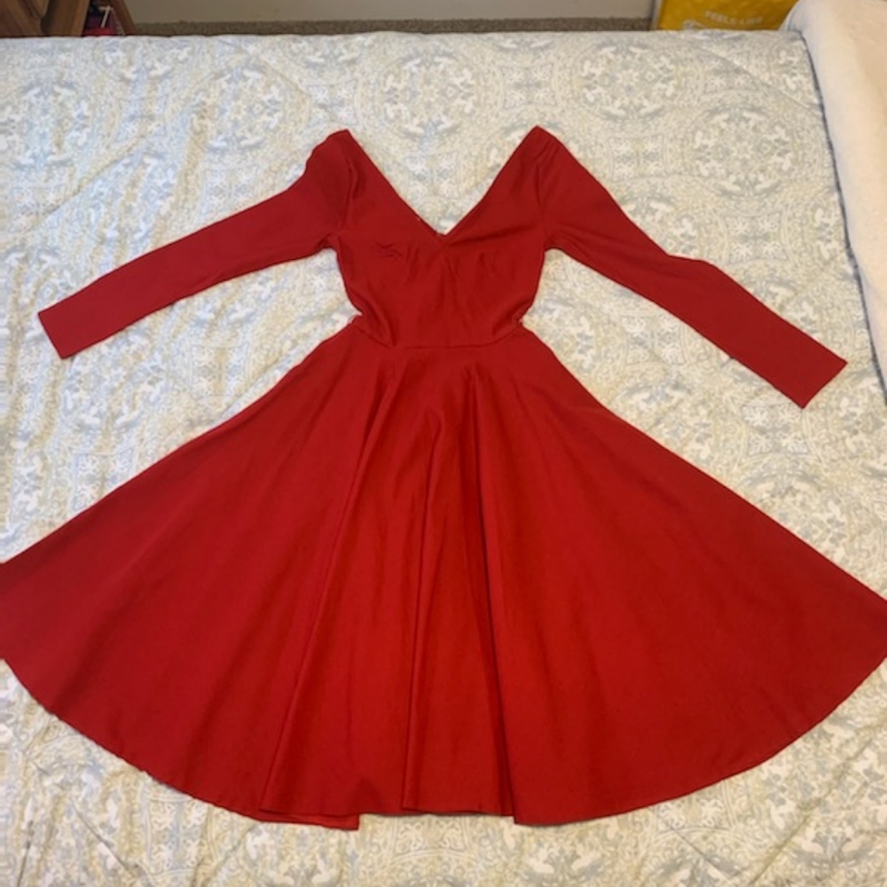 Red Unique Vintage Dress